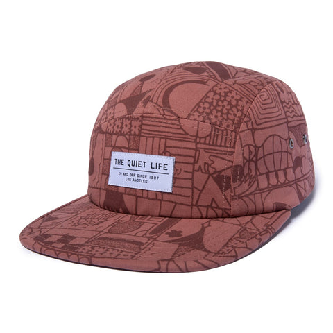 Lorin Brown 5 Panel Camper Hat - Made in USA