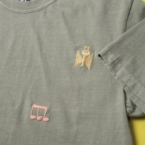 Higton Embroidered Pigment-Dyed T