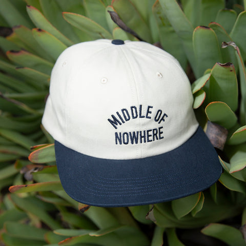 Middle of Nowhere Polo Hat - Stone/Navy - Made in USA