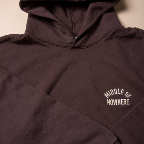 Middle of Nowhere  Embroidered Hood - Brown - Made in USA - 2024