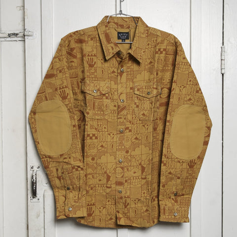 SAMPLE SALE 24 - LORIN BROWN WORK SHIRT - MEDIUM - MUSTARD - B6