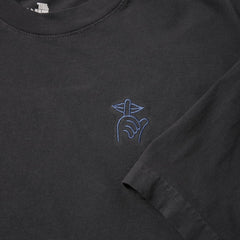 Shhh Embroidered T - Dolphin Blue - Made in USA FA24