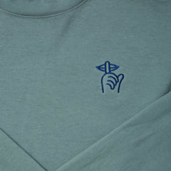 Shhh Embroidery Long Sleeve T - Mist - Made in USA