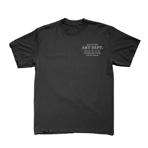 Art Dept. Embroidered T - Black - Made in USA