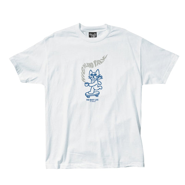 Coffee Steam Cat Highland Park T White