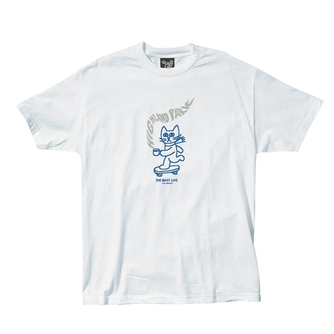 Coffee Steam Cat Highland Park T White