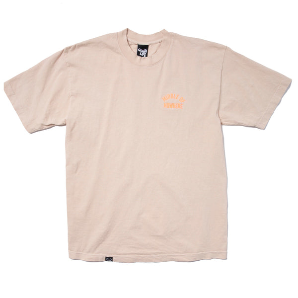 Middle of Nowhere Embroidered T - Beige/Orange - Made in USA