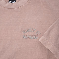 Middle of Nowhere Embroidered T - Rose Quartz - Made in USA