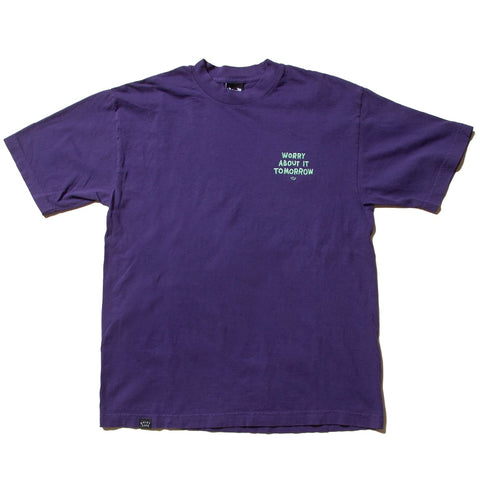 Worry About It Tomorrow Embroidered T - Made In USA