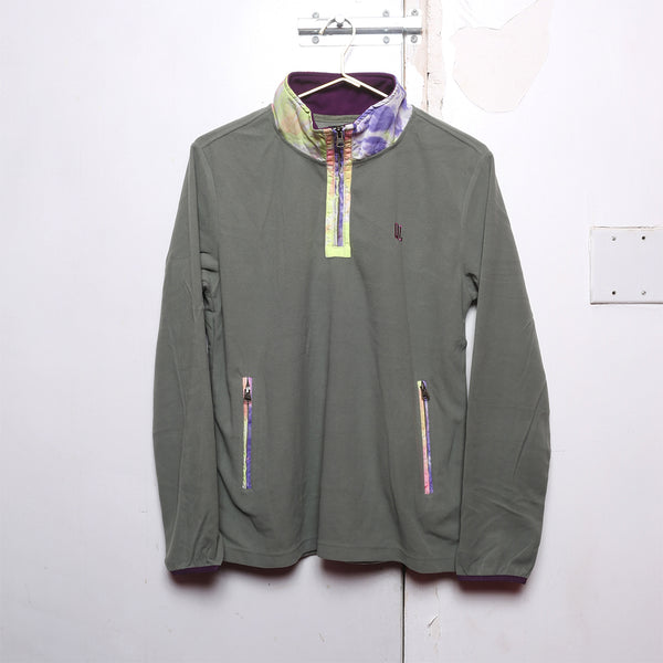 SAMPLE SALE 25 - Sage Fleece Pullover w/ Tie Dye - Small