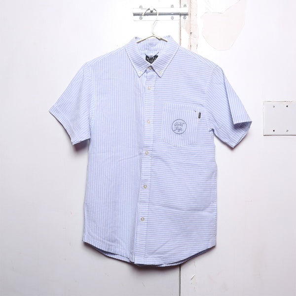 SAMPLE SALE 25 - Striped S/S Button Down Shirt -Small