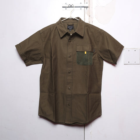 SAMPLE SALE 25 - Military Mesh S/S Button Down - Small